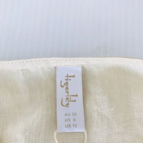 Tigerlily BNWT 100% Linen Ess Zuzela Women's Jumpsuit Size 12 RRP $250 - Picture 10 of 12